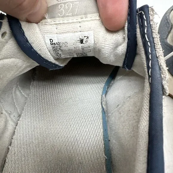 New Balance 327 Navy Blue Beige Suede Retro Low Running Shoes Sneakers Men Sz 10 - Picture 14 of 16